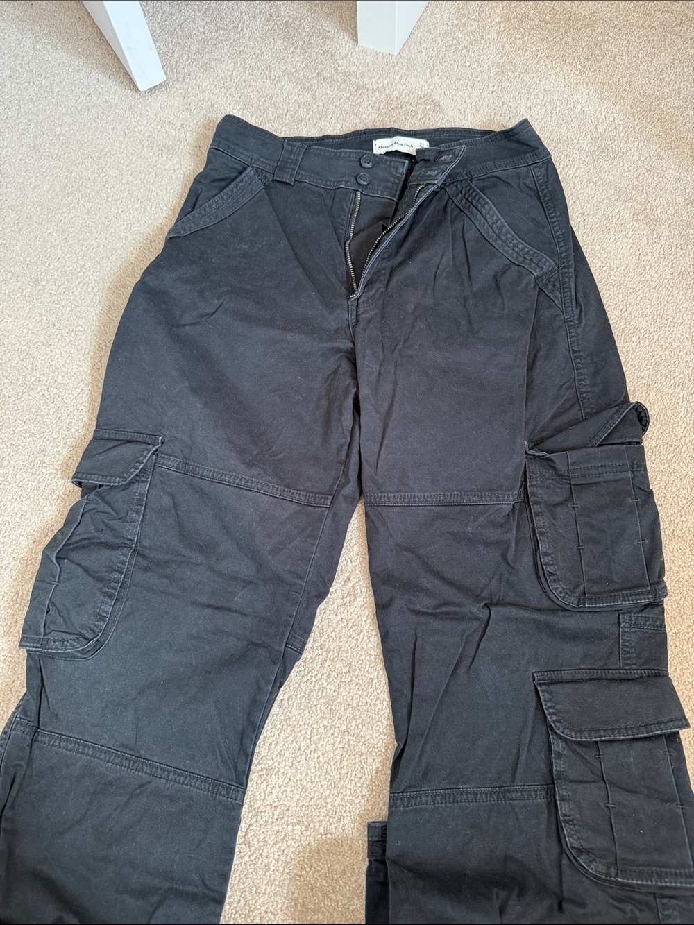 Abercrombie Black Cargo Pants